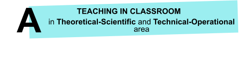 TEACHING IN CLASSROOM    	     in Theoretical-Scientific and Technical-Operational  area A