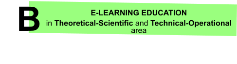 E-LEARNING EDUCATION       in Theoretical-Scientific and Technical-Operational  area B